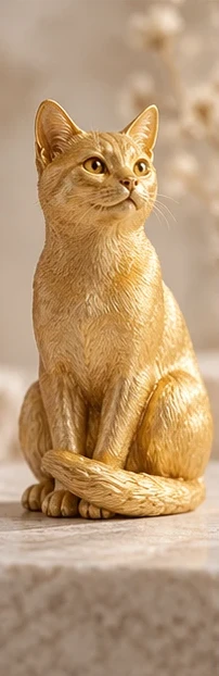 純金の置物（猫）
